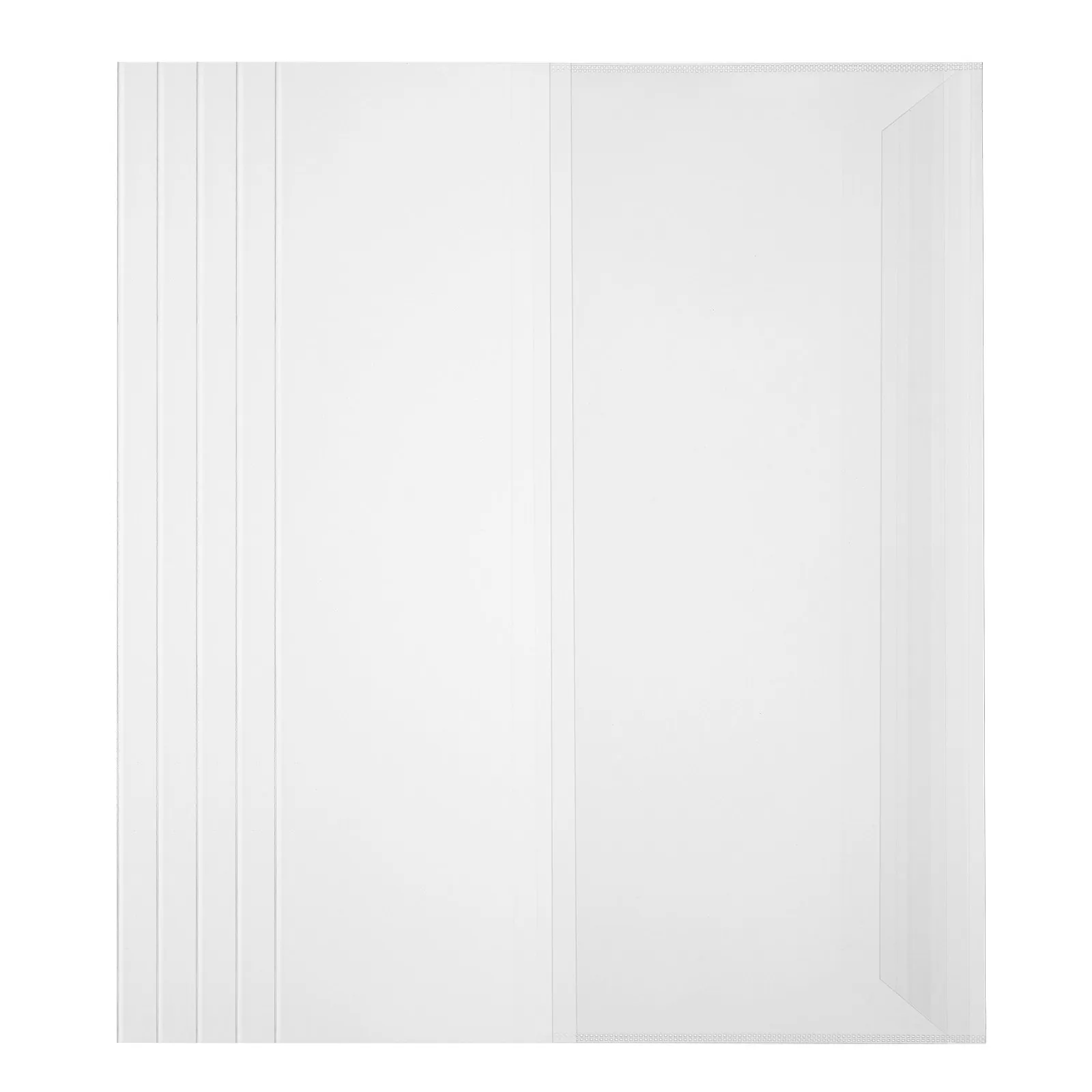 5Pcs Clear Waterproof PP Book Covers Reusable Protective Sleeve Easy Use for School Art Projects Textbook Protection