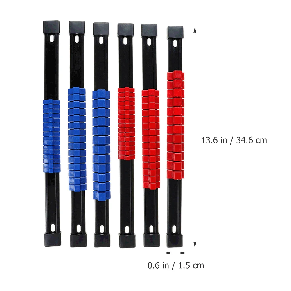 Organizer na nasadki 6 szt. 1/4”, 3/8”, 1/2” Przenośny uchwyt na szyny do skrzynki narzędziowej, tacki na nasadki, organizery do przechowywania nasadek, narzędzia ręczne