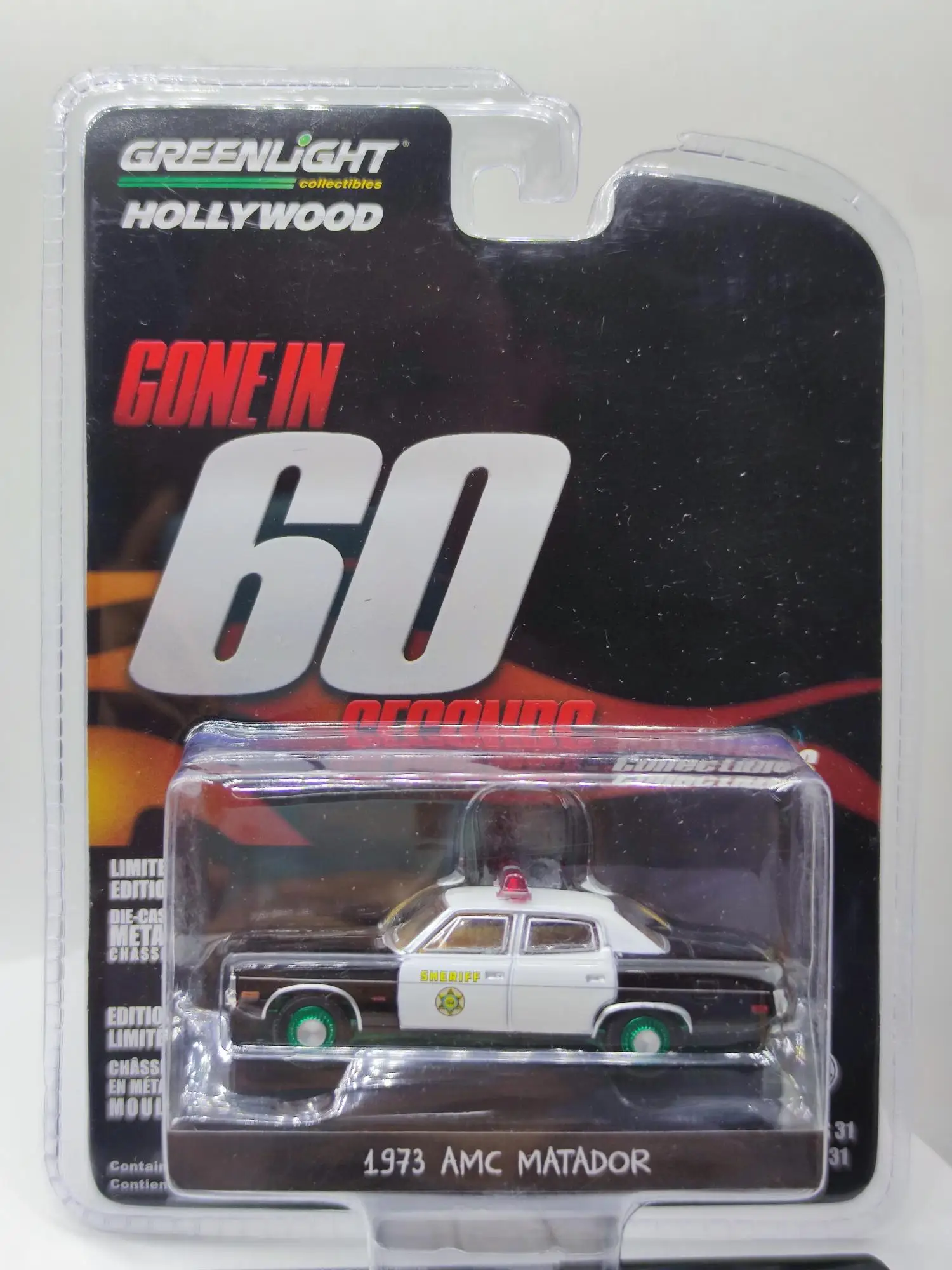 

1: 64 1973 AMC Bullfighter полицейский автомобиль-исчезнет 60 второй зеленый выпуск коллекция моделей автомобилей