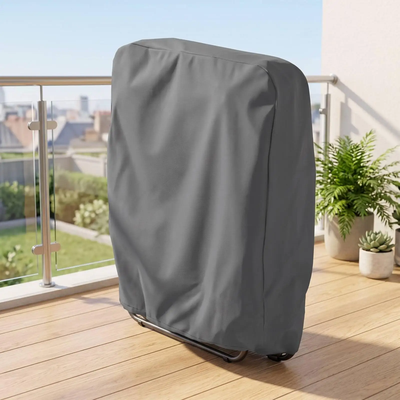 Outdoor Folding Seat Protective Oxford Cloth Cover Dustproof Rainproof Sun Safe for Terrace Garden Chairs