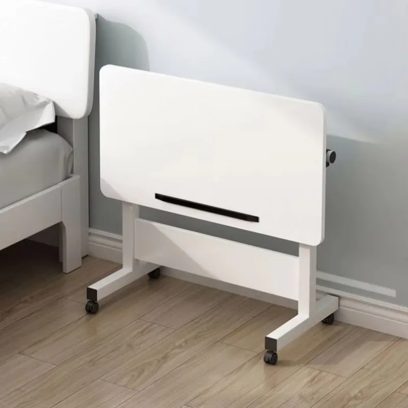 Rolling Laptop Table Height Adjustable Computer Mobile Notebook Stand Desk With Wheels Casters