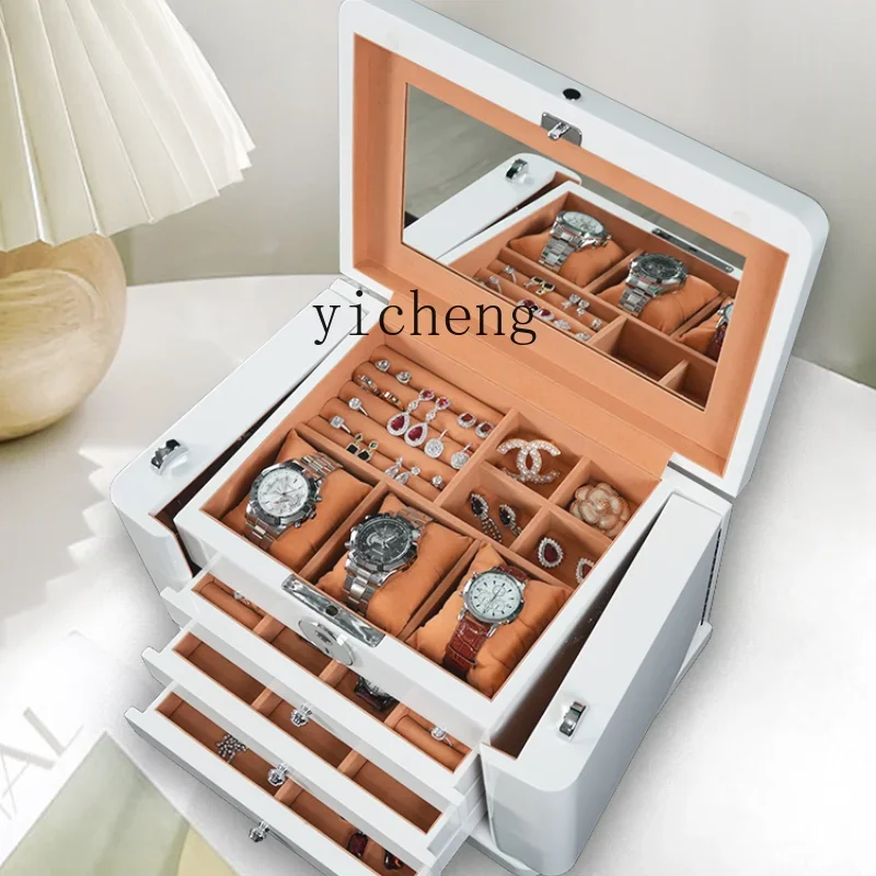 

ZF Jewelry Box Safe Anti-Theft Mini Safe Household Small Valuables Premium Family