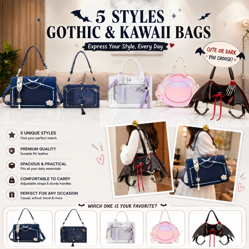 Love And Deepspace Ita Bag Anime Shoulder Crossbody, Handbag Tote Bag Large Capacity, Kawaii Lolita School Messenger Purse Women
