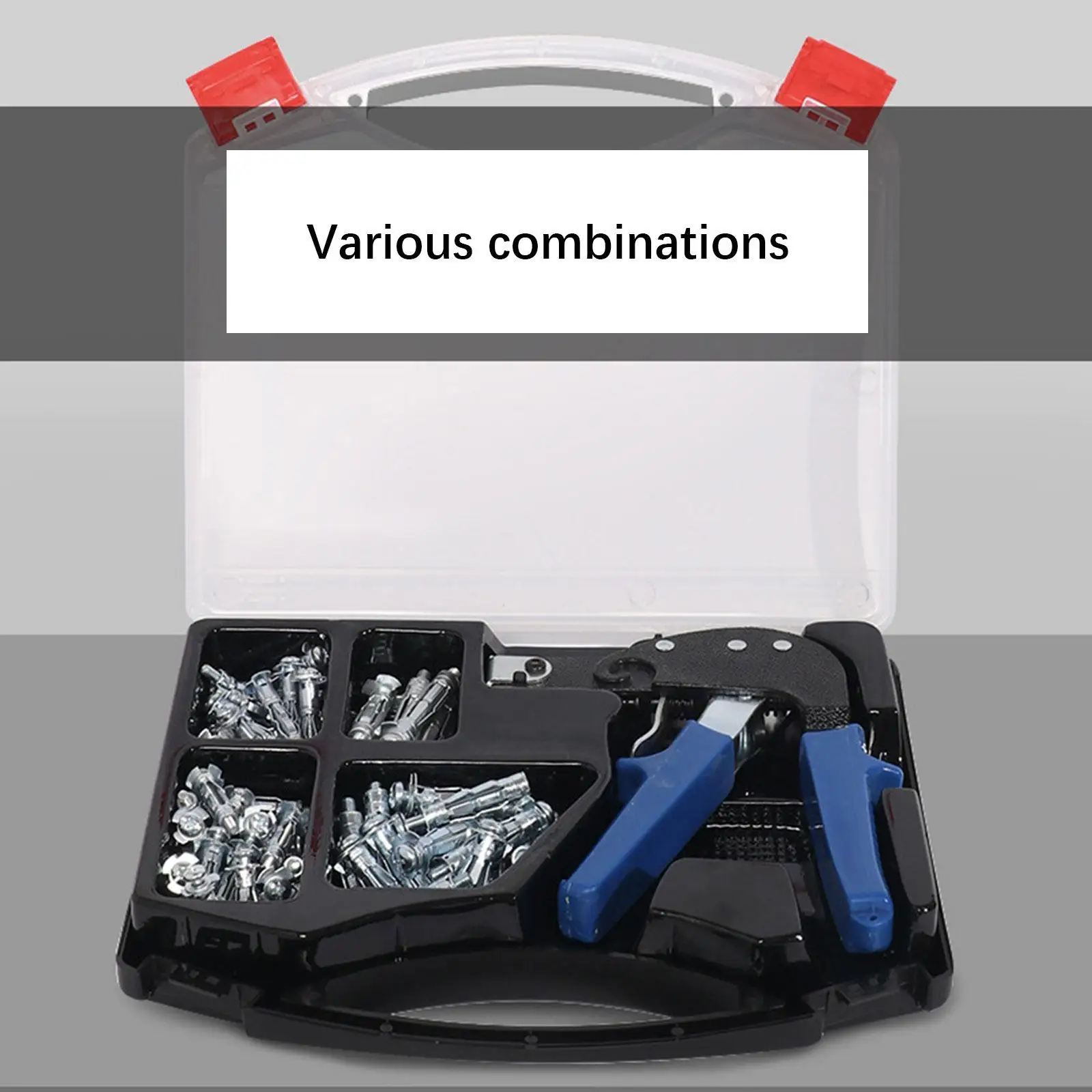 

Tool Box Dustproof Large Capacity with Handle Screw Organizer Hardware Organizer Box for Outdoor Electronics Jewelry Nuts Screws