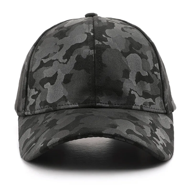 Autumn and winter personalized women's thick camouflage light plate baseball cap Outdoor sports men travel sun shield cap