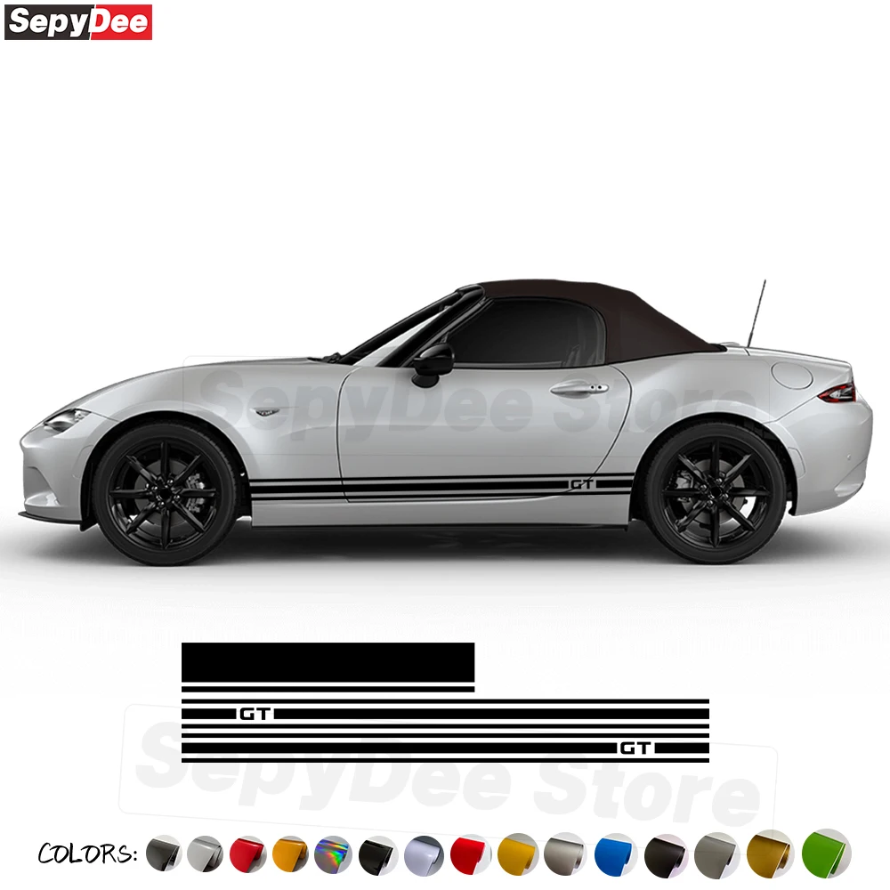 

GT Edition, Автомобильный капот, виниловая крышка для двери, боковые полосы, юбка, наклейки для Mazda MX-5, аксессуары для тюнинга автомобиля