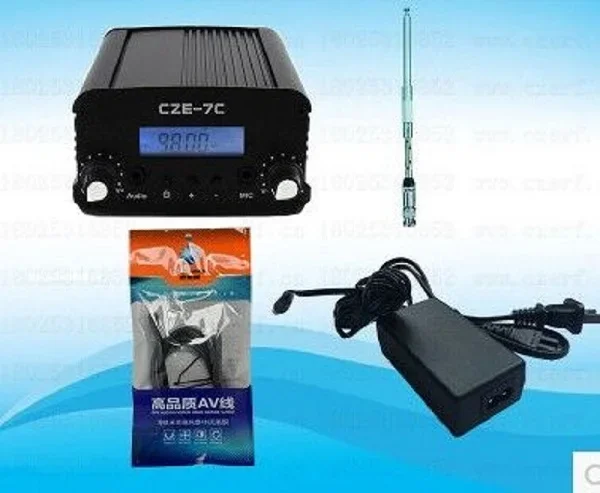 CZE-7C Stereo Frequency Modulation Transmitter Frequency Adjustment 1W/7W Radio Emitter Combo