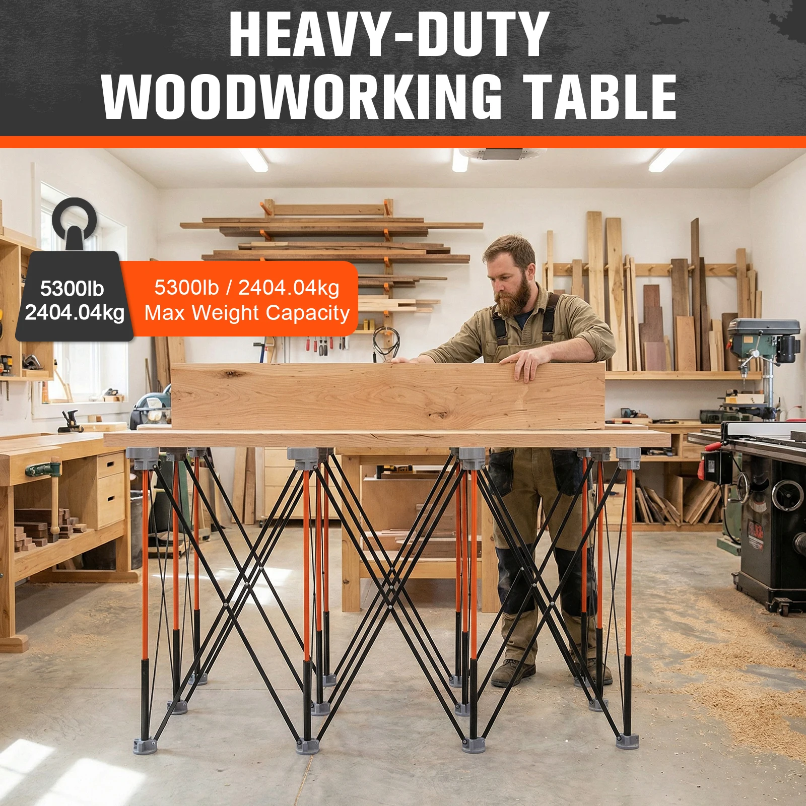 Suporte de Trabalho Portátil Dobrável de 36 Polegadas com Alça de Transporte