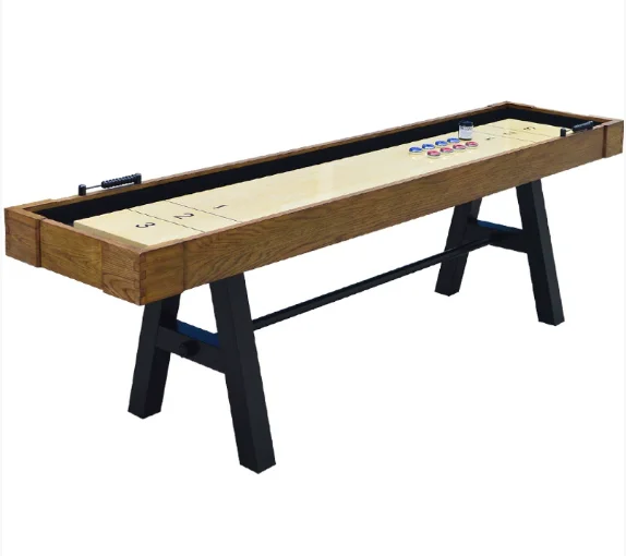 

New 9-foot-2.74-meter solid wood slide board sand arc table, game shuffleboard table, sand pot table