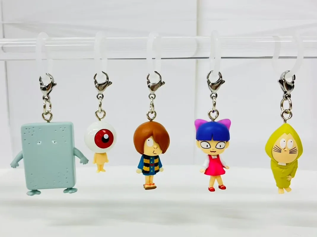 Bandai Original 5Pcs Gashapon めじるしアクセサリー Kitaro ゲゲゲ Anime Figure Toys Gift Collectible Model Ornaments