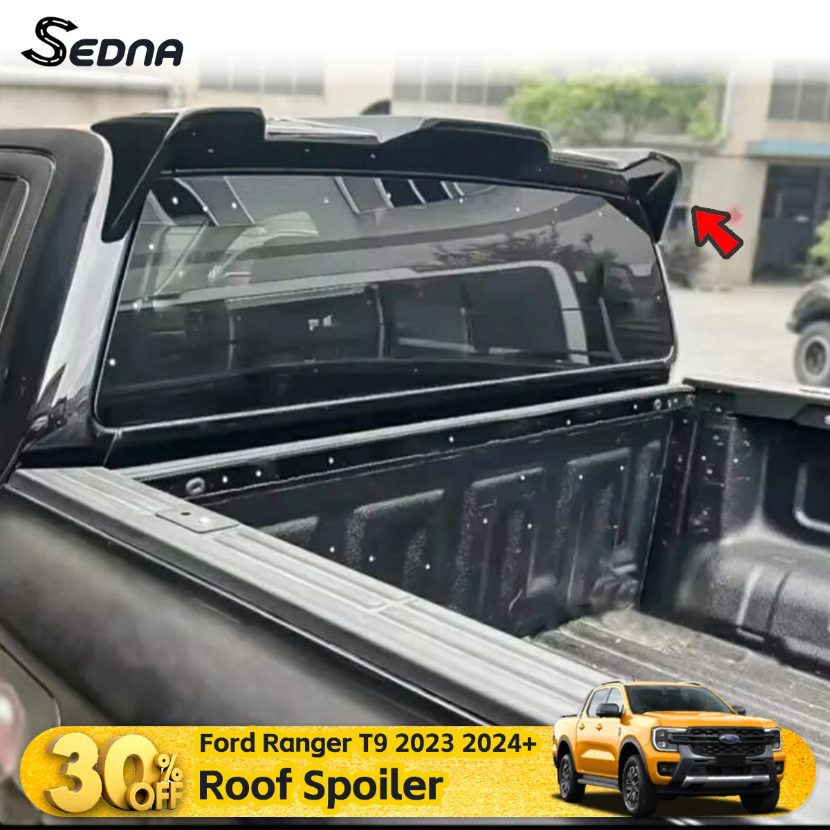 

Roof Spoiler Tail Wing For Ford Ranger T9 2023 2024+ Car Tuning Modified Rear Turbulence Top Wing Accessories Auto Exterior Part