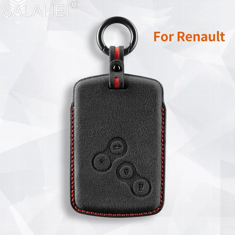 

Suede Leather Car Key Case For Renault Kaptur Captur Logan Laguna Zoe Koleos Danilo Nema Fluence Megane 2 3 Clio Scenic Duster