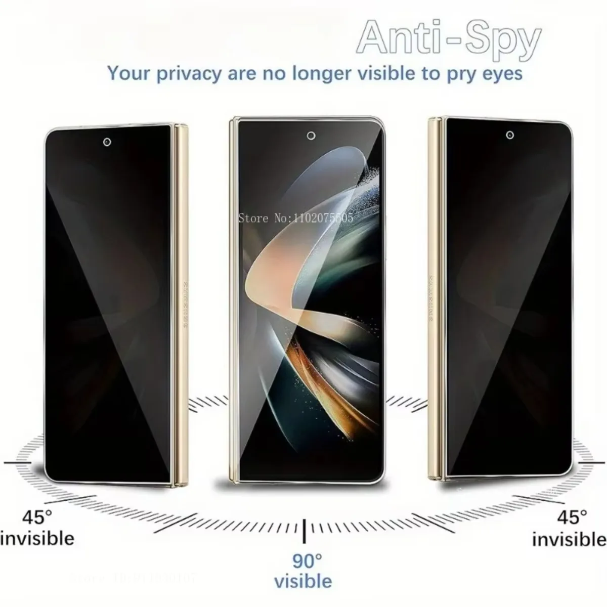 

3Pcs Anti-Spy Tempered Glass Protector Film for Samsung Galaxy Z Fold 7 Z Fold 5 4 for Samsung Galaxy Z Fold 6 3 2 Privacy Film