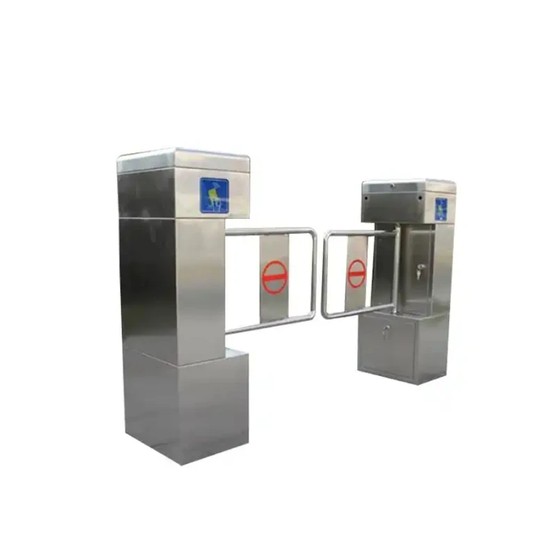 Automatic Swipe Card Access Control for Door Entry Pass System Swing Barrier Gate with qr Code Reader Speed Gate Access Control