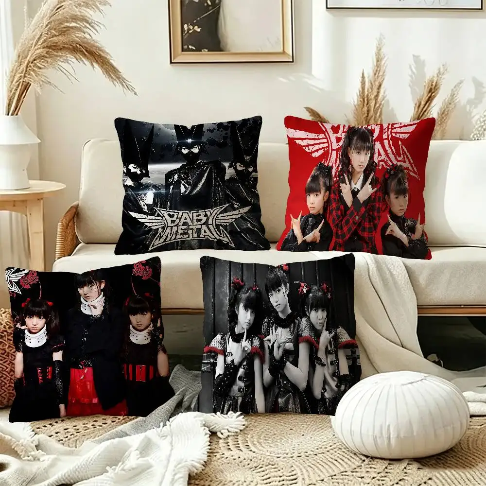 Japan popular B-BABYMETAL Band Cushion Cover Polyester Sofa Cushions Decorative Throw Pillows Home Decoration Pillowcover