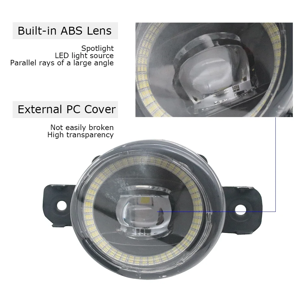 Автомобильная противотуманная фара в сборе для Nissan Almera N16 (Pulsar Hatchback 5-Door Australia) 2003 2004 2005 светодиодные дневные ходовые огни Angel Eye DRL
