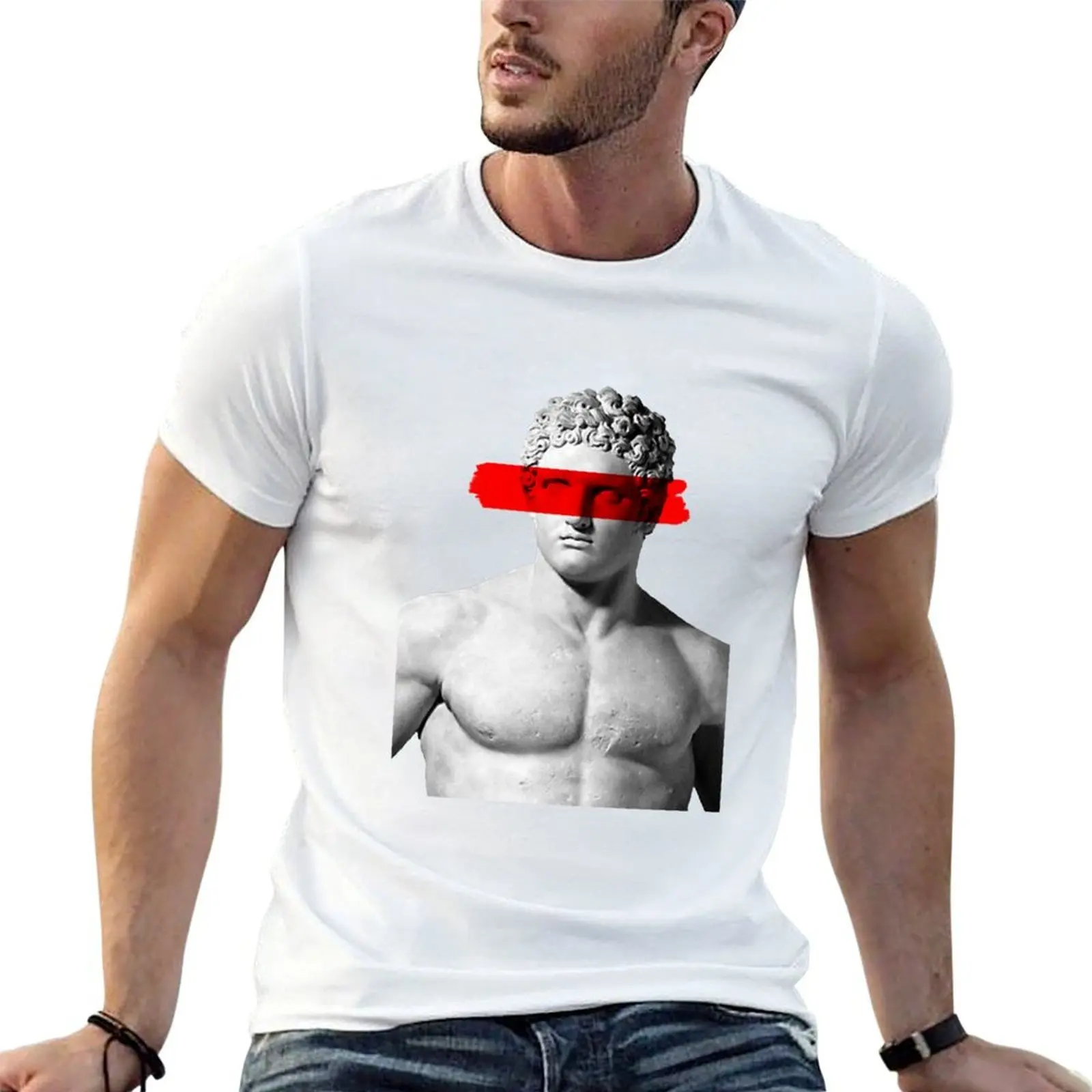 

Roman statue with red paint # 1 T-Shirt black cotton t-shirt plain for man package t shirts for man cotton funny T-Shirt