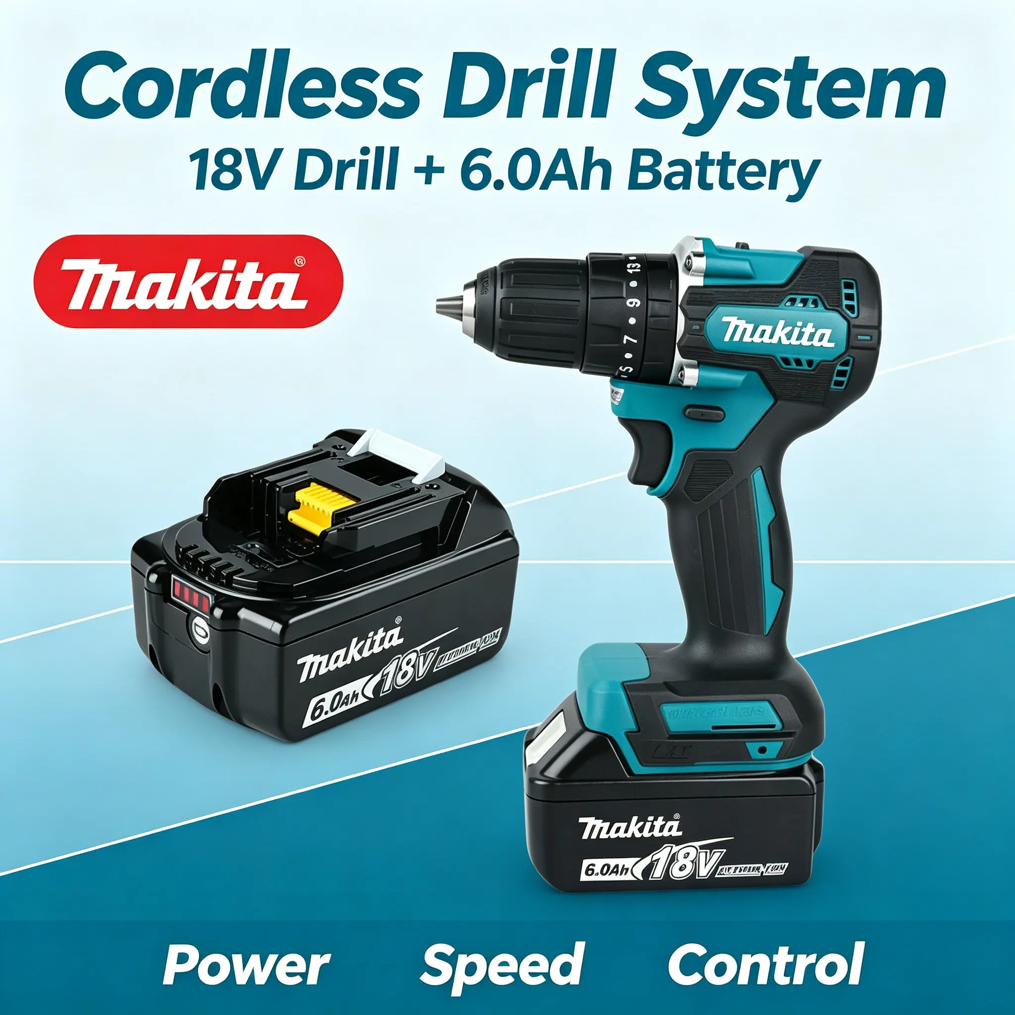 Makita Originale. DDF487 Trapano Avvitatore a Batteria Senza Spazzole, Cacciavite Elettrico a Impatto, Utensile Elettrico Ricaricabile 18V
