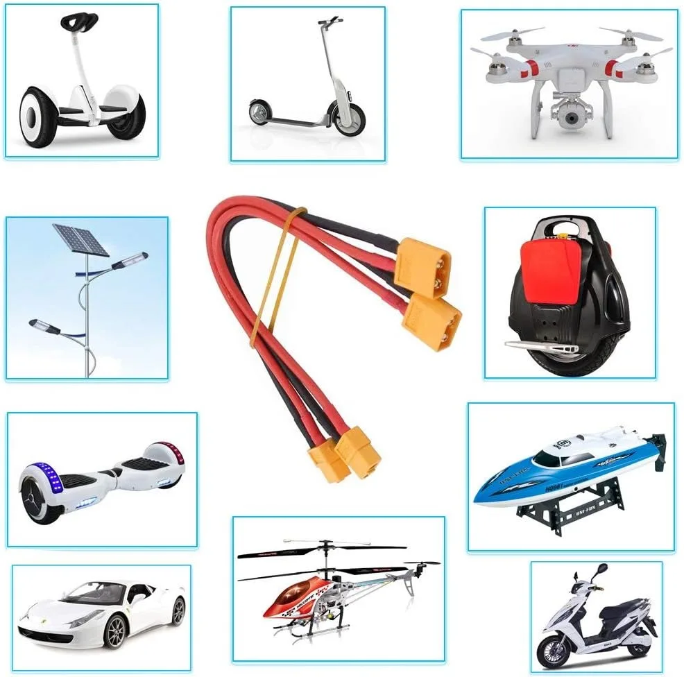 

XT60 12AWG Battery Connector Male & Female Adapter Extension Female Male for RC Battery DIY Spare Part Remote Control Toy Parts