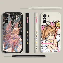 Cardcaptor Sakura For Xiaomi Redmi Note 13 12 12Pro 11 11S 11T 10S 10 Pro Plus 5G Liquid Left Rope Phone Case