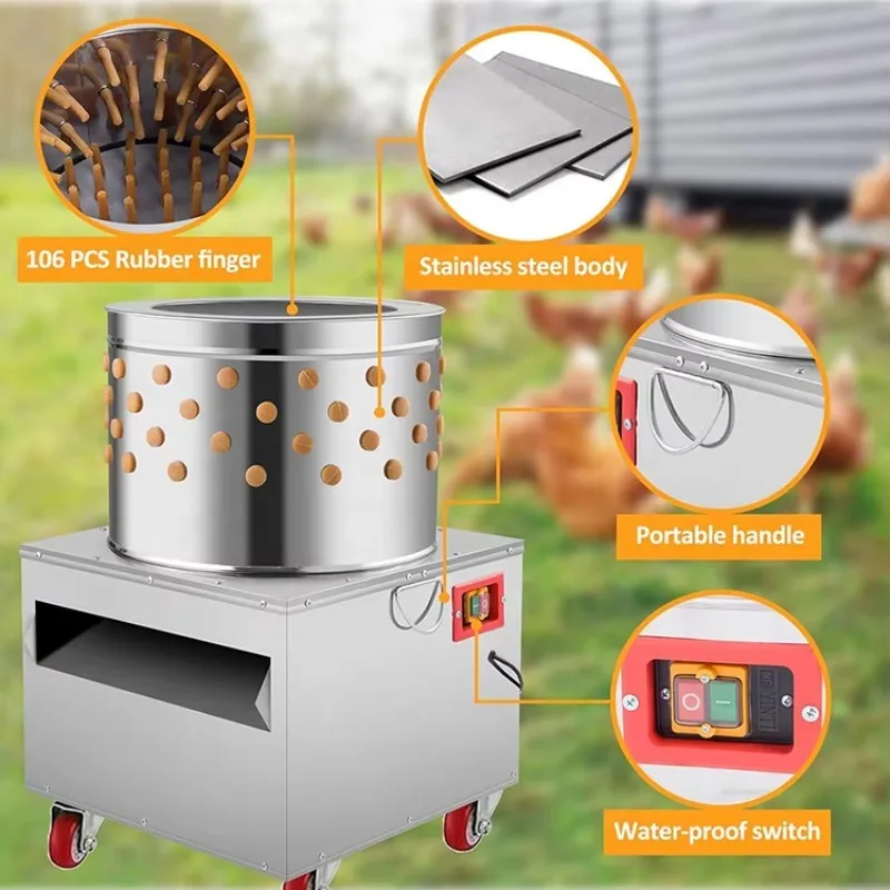 

Chicken Slaughtering Equipment & Poultry Plucking Machine-Stainless Steel High Productivity CE ISO Certified 110/220/380V