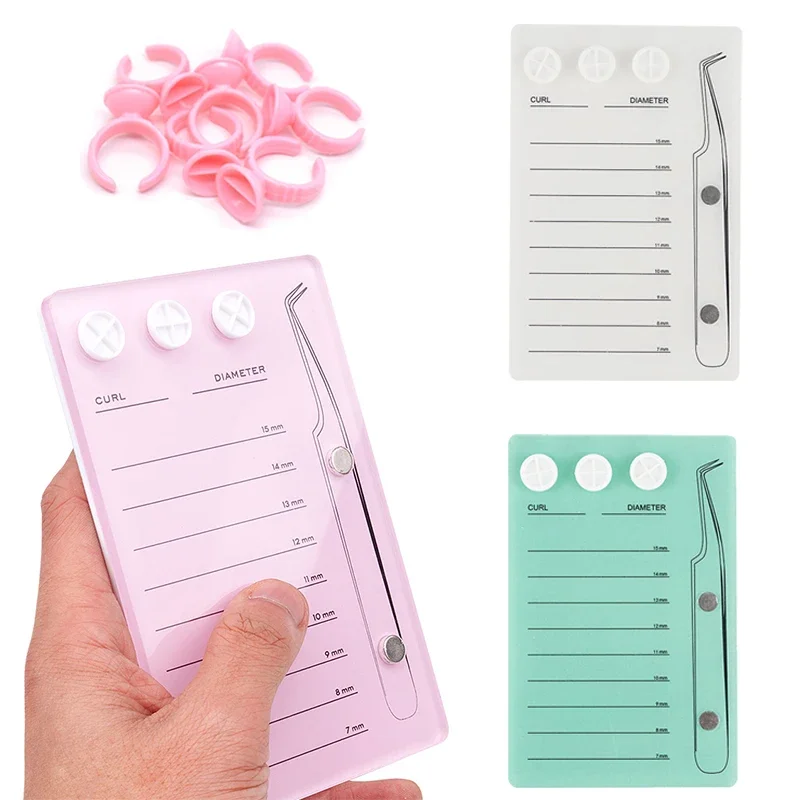 Acrylic Eyelash Extension Tool Grafted Eyelashes Holder Pallet With Magnetic Suction Scale Plate Lash Makeup Beauty Tools