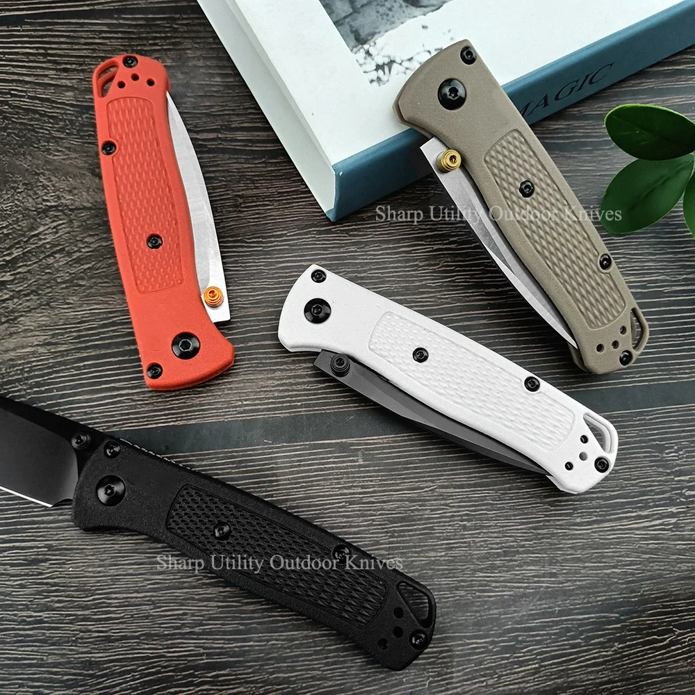 Portable Outdoor BM Knife 533 Survival Tactical Mini Pocket Self-defense Multitools EDC Hunting Folding Blade Knife Nylon Handle