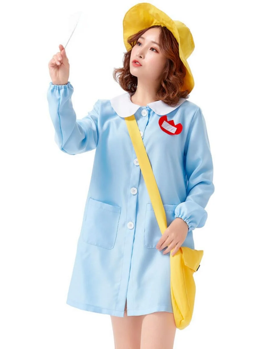 Loose Casual Blue Cosplay orm Daycare Teacher Costume loween Fly Matching Outfit with Bapa Children's Festival