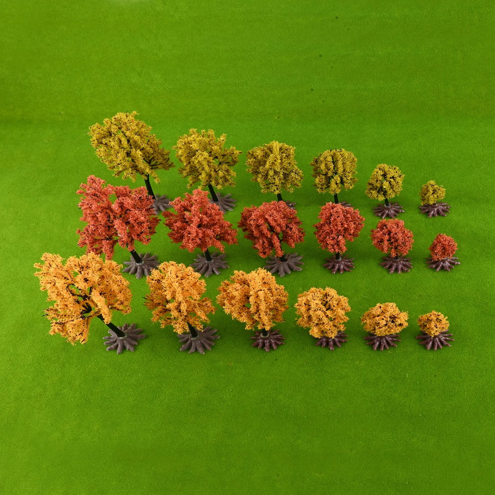 16Pcs Multi-color Miniature Model Trees for Garden Diorama Box Building Train Railroad Scenery Supplies Mini Diorama Tree DIY