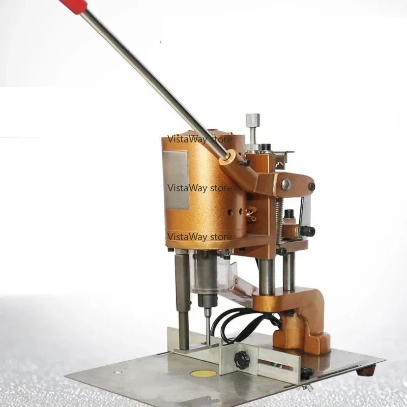 Модернизированный электрический перфоратор для меток 220 В/180 Вт с одним круглым отверстием, ваучер с вкладышами, настольный перфоратор и штамповочный станок для бумаги