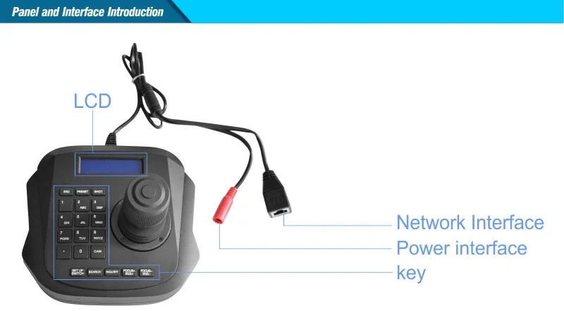 Anxinshi High Quality 4D Joystick Network Keyboard Controller Speed Dome Keyboard Controller