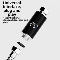 Waterproof Shower Nozzle Thermometer LED Digital Display Intelligent Temperature Water Temperature Gauge Wide Temperature Range