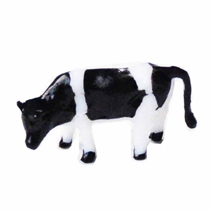 10pcs 1:87 Scale Soft Rubber DIY Cow Model Train Layout Model Building Toys Wholesale Kids Educational Toys