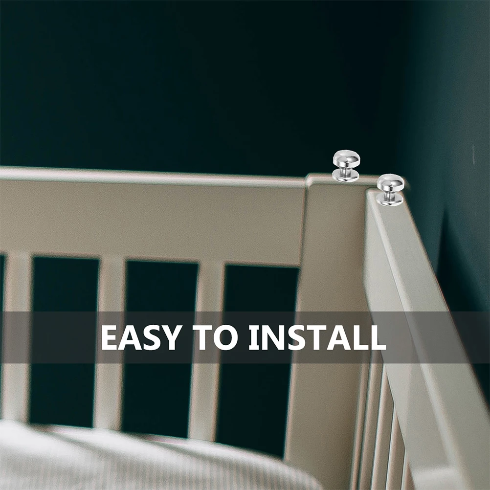 

6pcs Baby Crib Latch Replacement Spring-Loaded Plunger Pin Durable Metal Screen Pin Latch For Doors Cabinets Rabbit Cage Bed