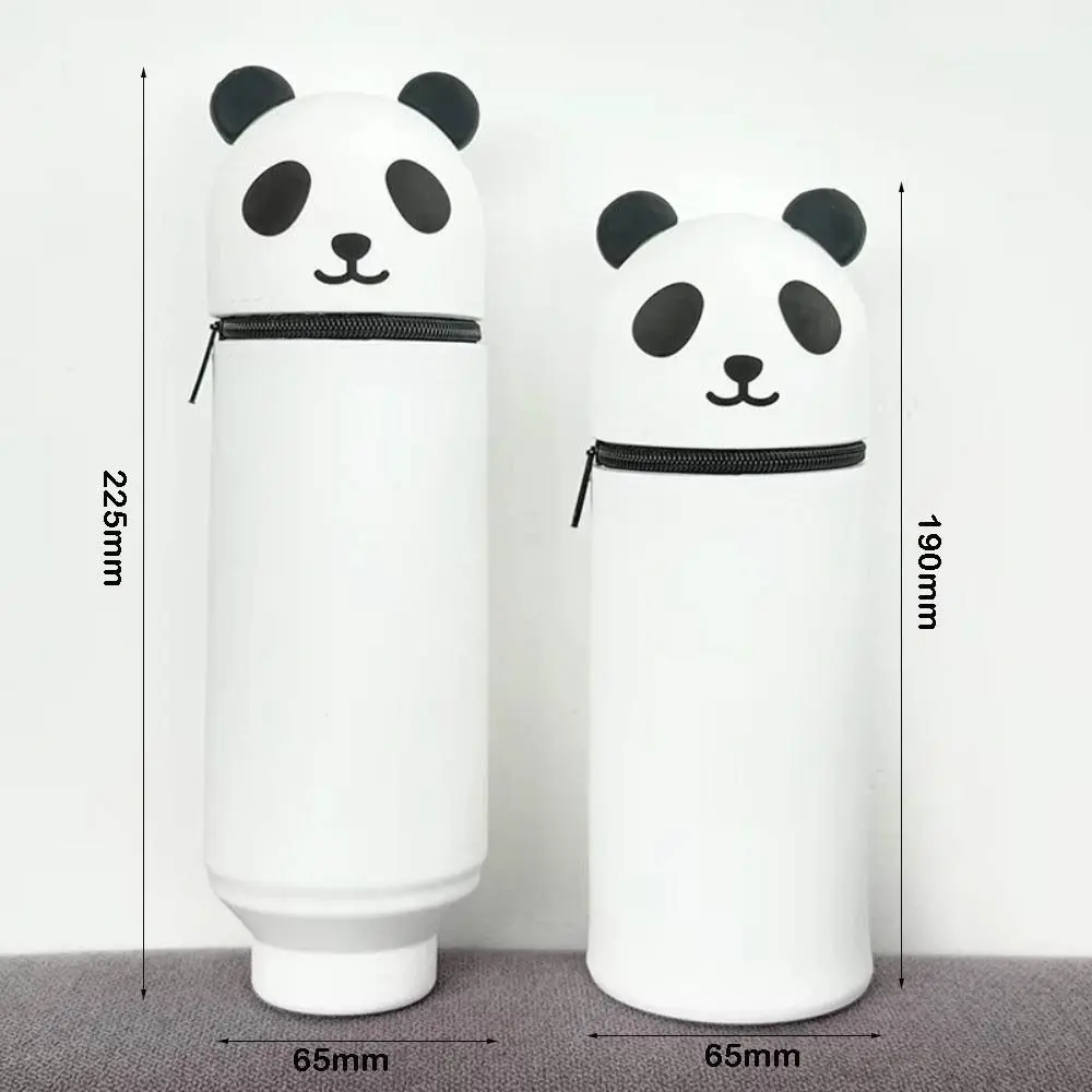 Imagen 7: Estuche para lápices de dibujos animados de alta calidad, estuche para bolígrafos de silicona con forma de Animal con cremallera, bolsa de almacenamiento de papelería multiusos