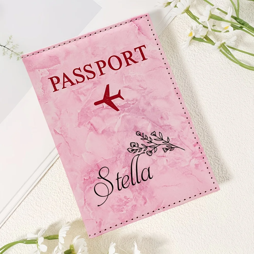 1 Customized Personalized Passport Holder, Artistic PU Passport Cover, Lightweight, Durable, and Foldable Passport Wallet