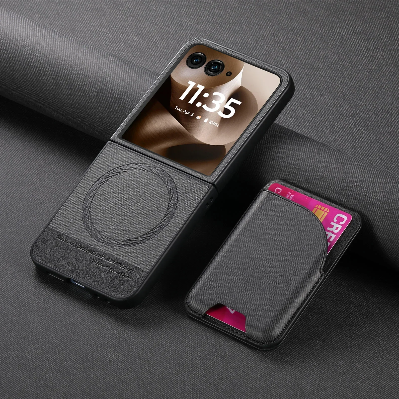 Capa de couro para motorola razr 60 50 40 moto razr 60 50 40 ultra capa de telefone carteira suporte de cartão magnético