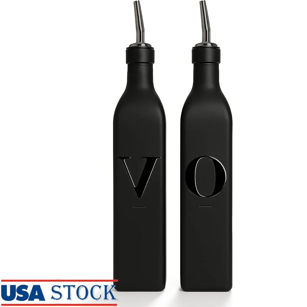 

Стеклянный дозатор оливкового масла с носиками из нержавеющей стали и воронкой Кухонные бутылки для хранения масла и уксуса