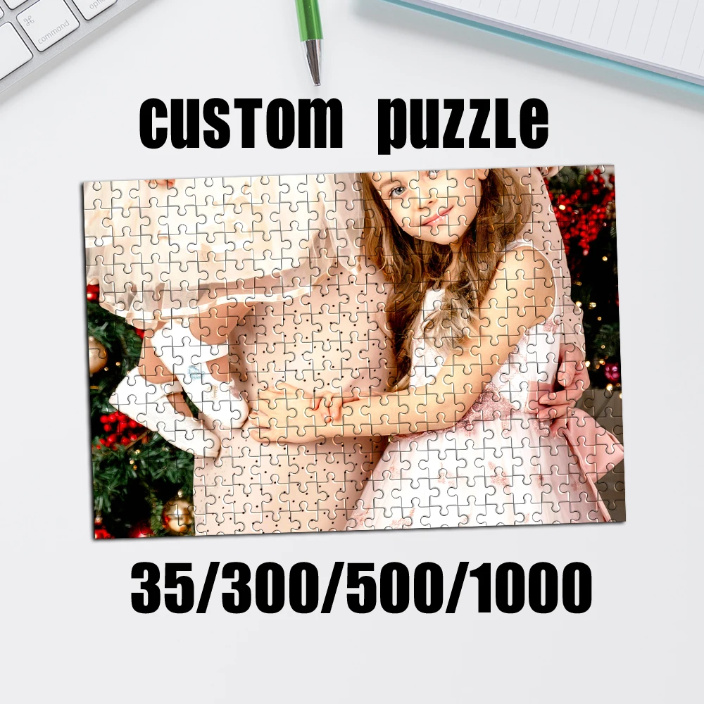 35/300/500pcs  home Custom Photo Custom Puzzles Jigsaw puzzle in Photos Customizable Photo For Children Toy Kids Gift