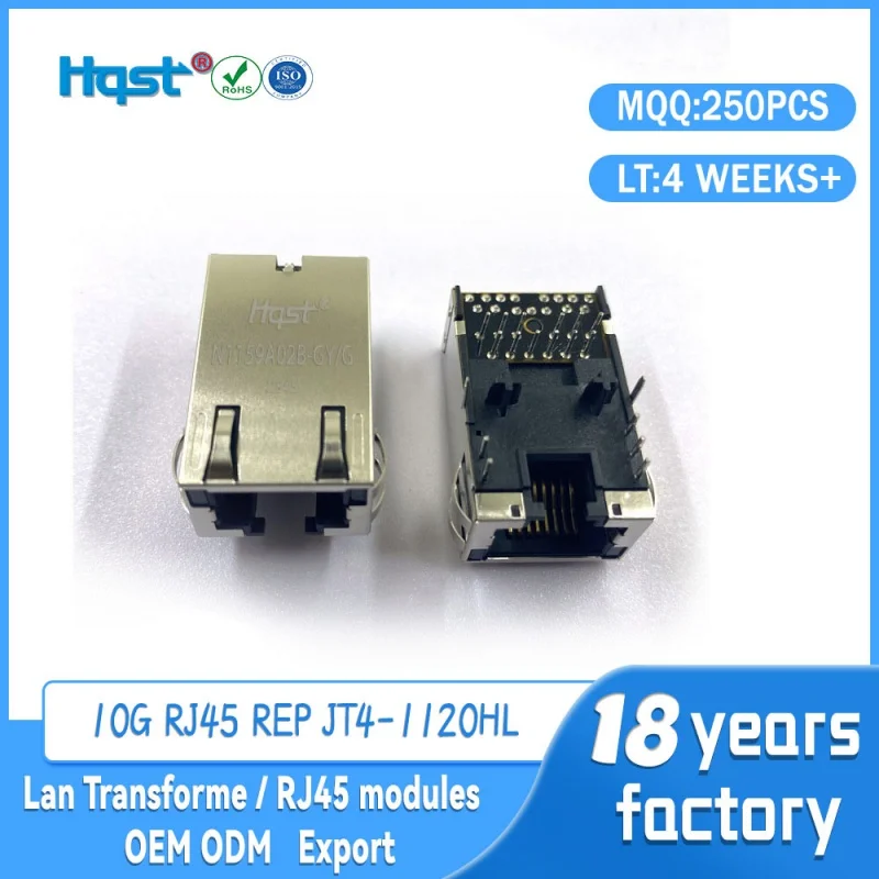 N1159A02A-GY/B 10Gigabit Rj45 Network Port Domestic JT4-1109HL Integrated 10G Transformer Plug Socket Module