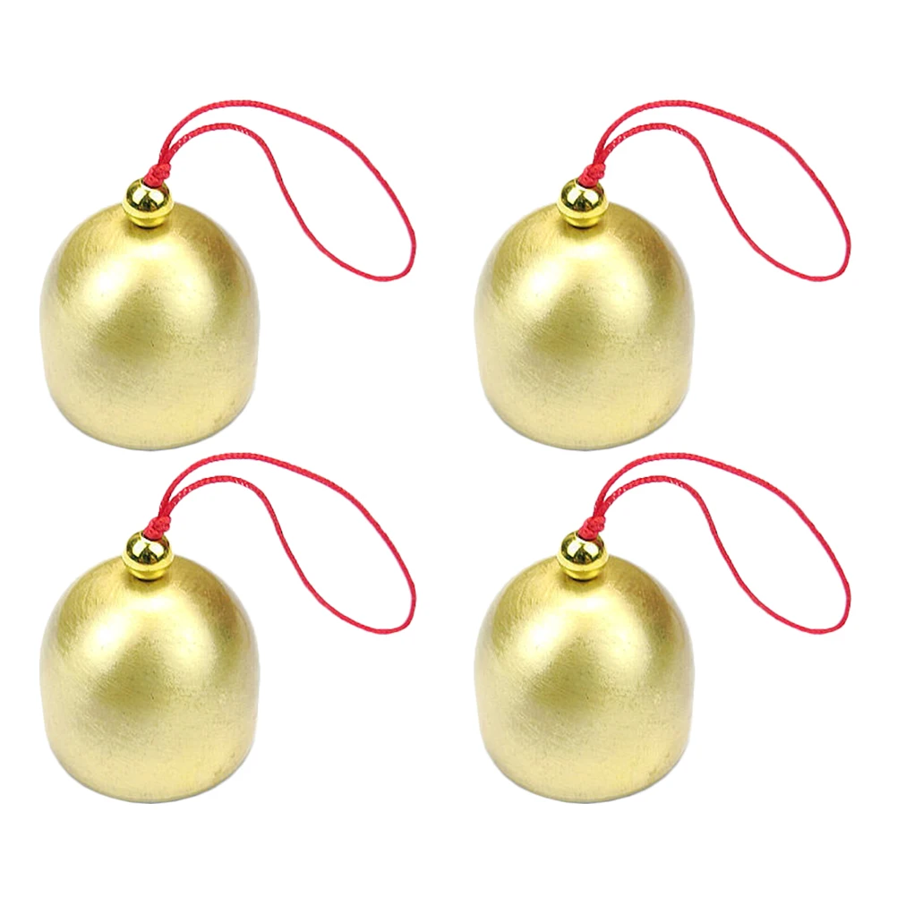 4 قطع من قلادة الرياح النحاسية ديكور المنزل ريترو للباب الصغير في الهواء الطلق ديكورات معلقة جرس الرياح ديكور #4