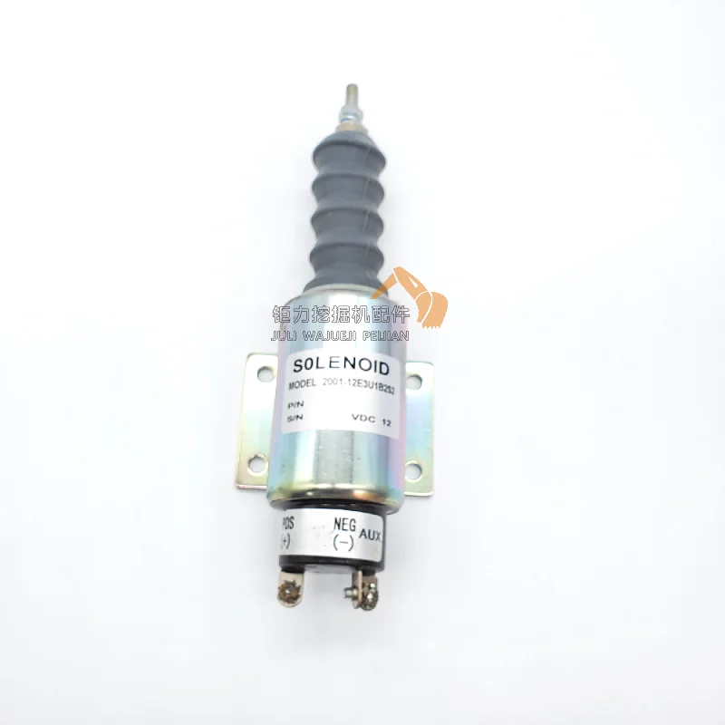 For Woodward 12V Oil cut-off solenoid valve diesel Engine flame extinguisher switch motor 2001-12E3U1B2S2 Excavator Parts