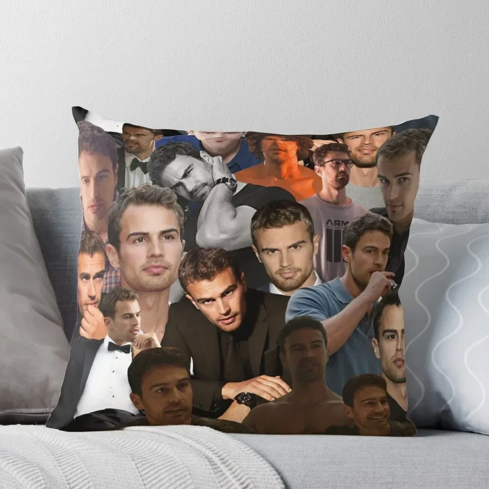 

theo james photo collage Throw Pillow Cushion Covers For Living Room Decorative Cover For Living Room Pillow