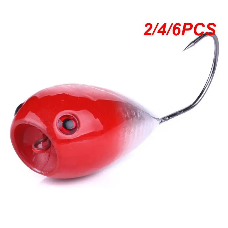 2/4/6PCS Hard Bait Goods For Fishing Big Mouth 8 Colors Outdoor Fishing Tackle Luya Bait Single Hook Hit Water Waves Lie Plastic