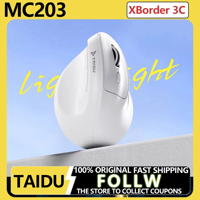 

Беспроводная Bluetooth-мышь Taidu Mc203 с тремя режимами, эргономичная, легкая, с сенсором Paw3311, для киберспорта и игр на ПК, настраиваемый аксессуар
