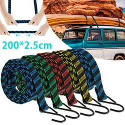 5/10Pcs 200cm Tensioning Straps with hooks Heavy Duty Luggage Bungee Straps for Motorcycle Bicycles Moving Cargo Car Roof Rack