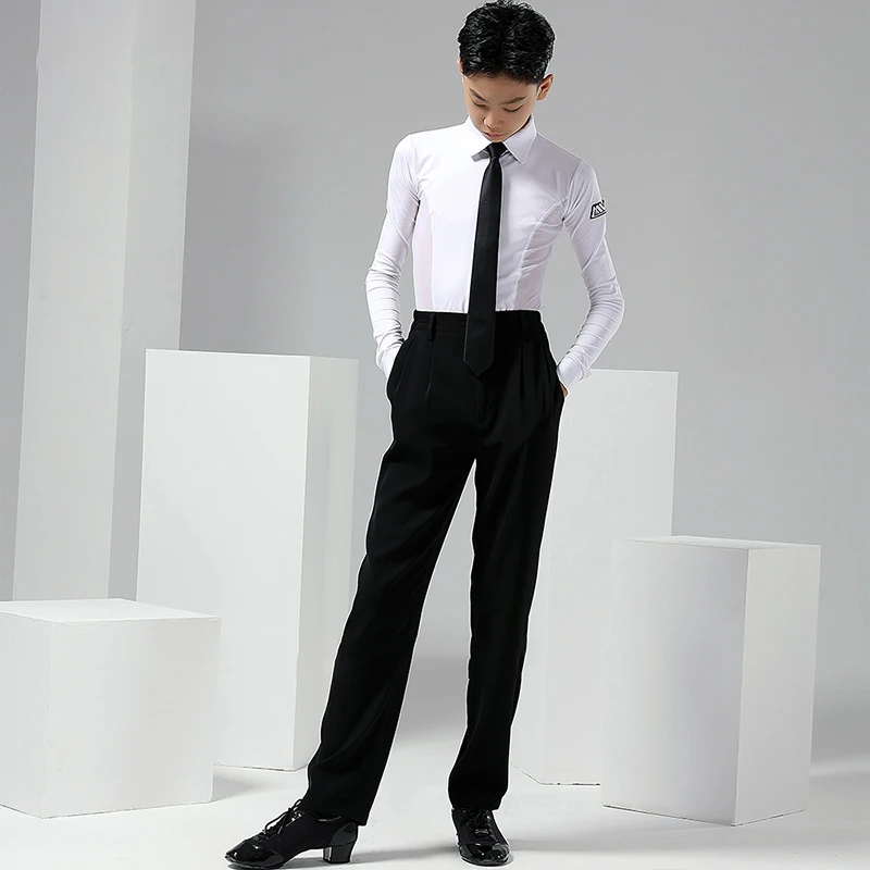 Children Latin Dance Performance Costume Boy's Standard Ballroom Dancing Shirt Cha Cha Waltz Dancer Competition Clothing VBH1691