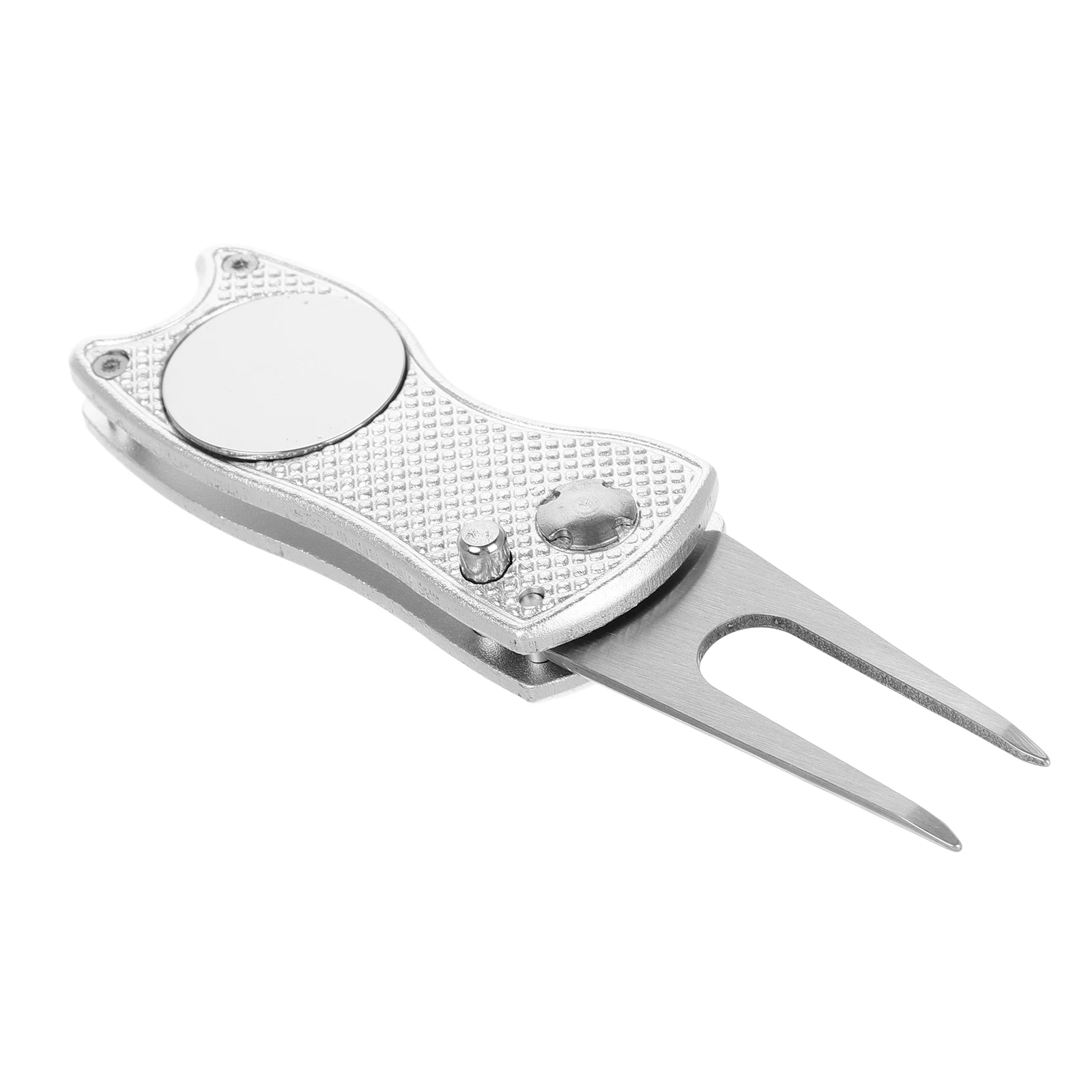 

Aluminum Alloy Divot Tool Foldable Durable Metal Design For Ball Mark Repair Pitch Fixer Multifunctional Portable Sports