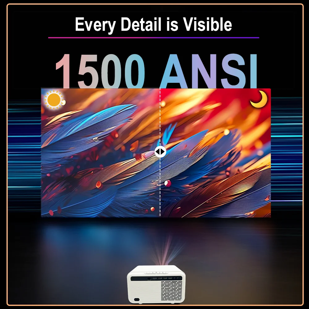 جهاز عرض مسرح الأفلام Cubelite Mini Smart Android 12 مع دقة 4K 1080P 1500 ANSI Projector 4K Video Beamer" #1