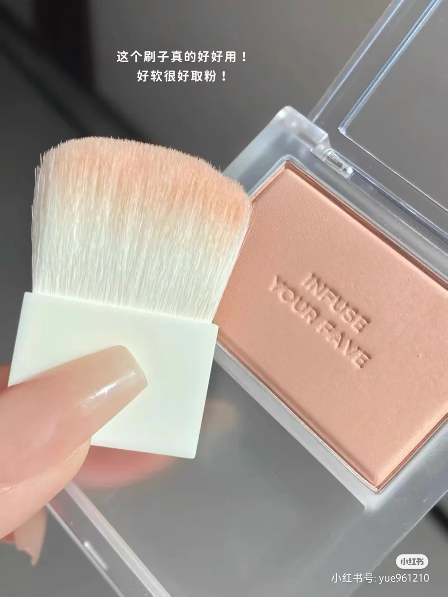 Holika Pink Purple Milk Blush Cream With Brush Matte Brighten Cheek Enhance Complexion Face Contouring Shadow Rouge Mud Makeup
